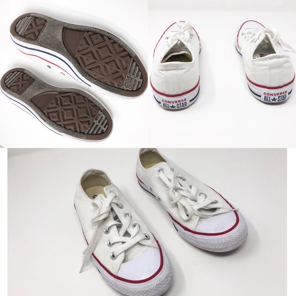 White Low Top Converse 6.5